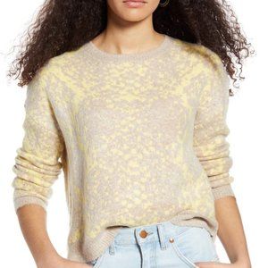 Cotton Emporium Yellow & Beige Splatter Sweater